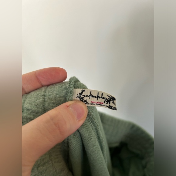 Intimately FREE PEOPLE Blue Monday Fleece Joggers In Valley Girl Green Small - Picture 8 of 8